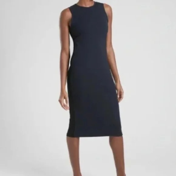 Athleta Dresses & Skirts - ATHLETA • Navy Blue Ribbed Dress • Small •